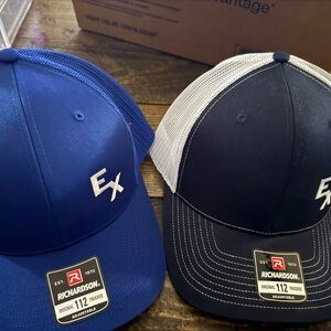 Richardson Men's Trucker Hat - Navy and Royal Blue